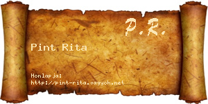 Pint Rita névjegykártya
